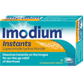 Imodium Instants | On the Go Relief of Diarrhoea Tablets | Melts on the Tongue | For the Treatment of IBS Diarrhoea | 6 Pack x 3 | Loperamide Hydrocholoride 2mg